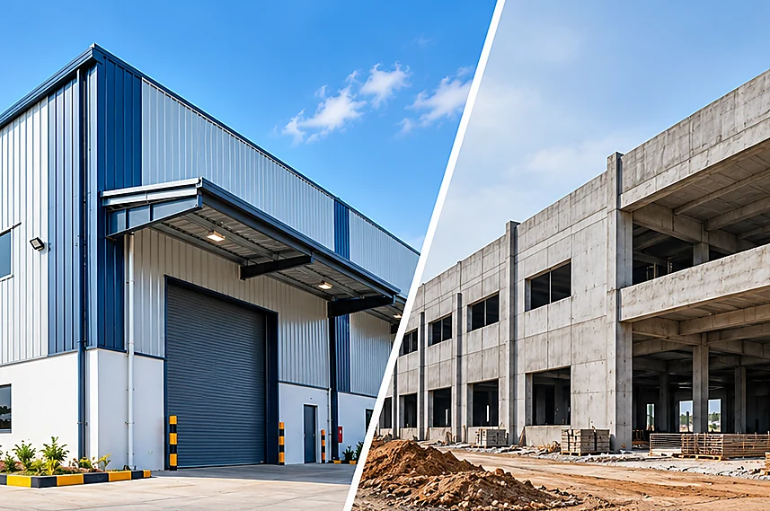 Comparison of pre-engineered steel building and RCC industrial construction